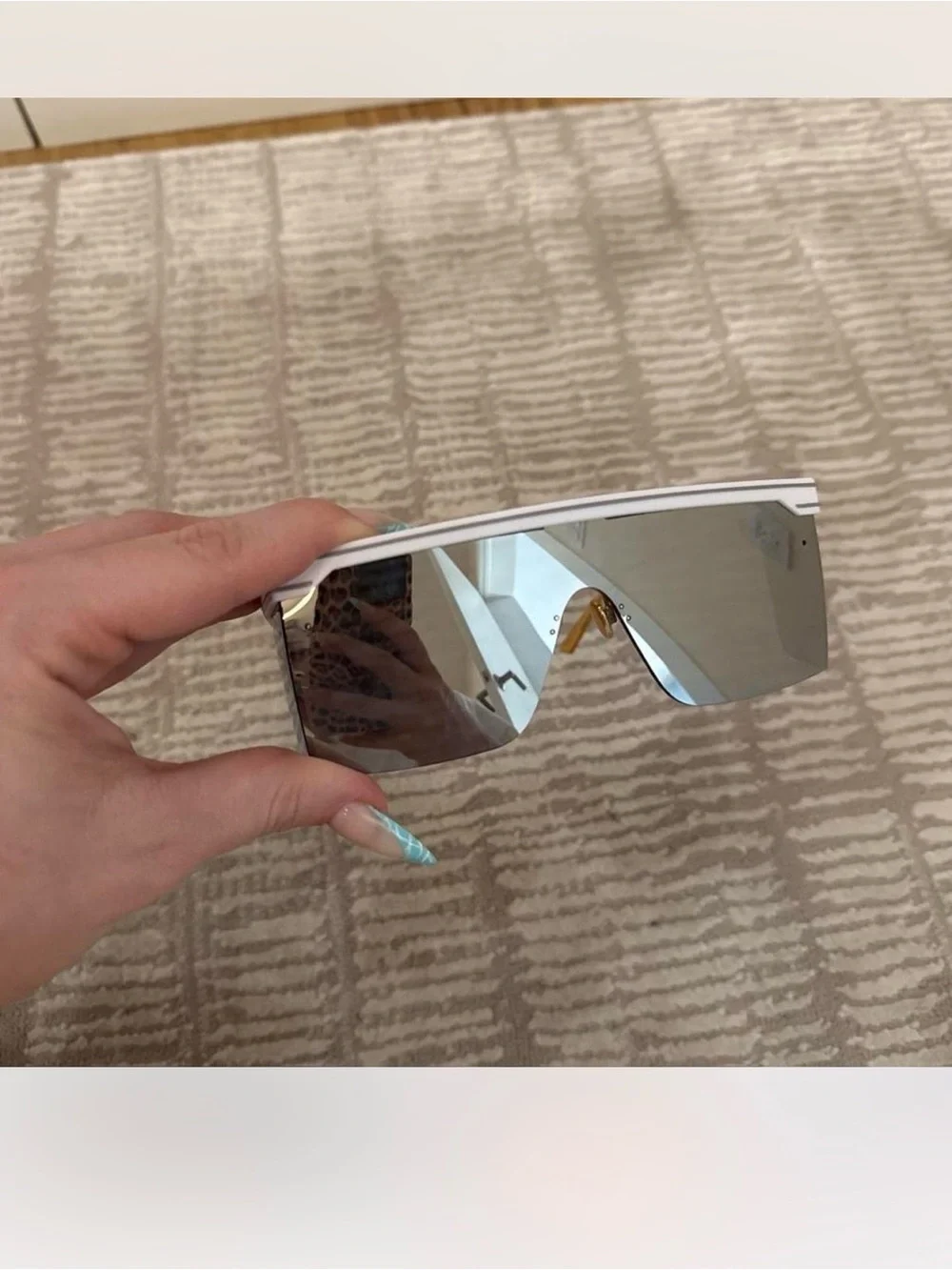 Mirrored Shield Sunglasses - Silver